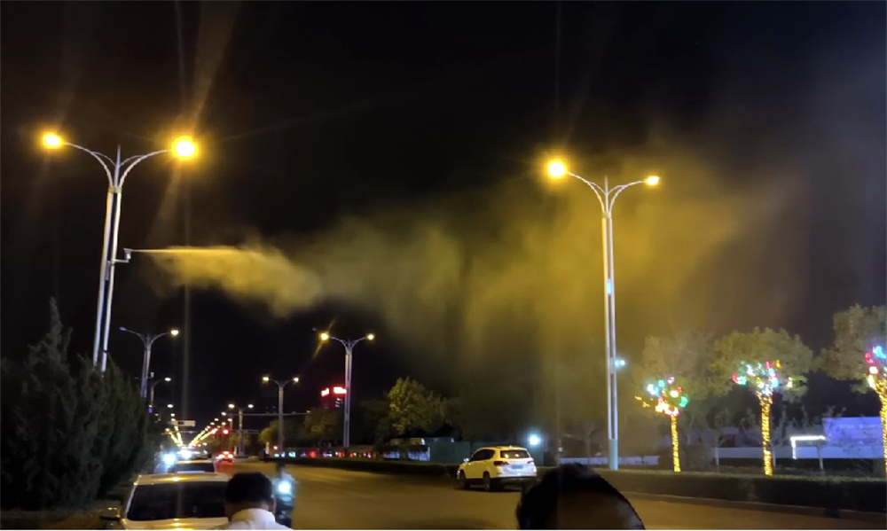 山东滨州道路降尘